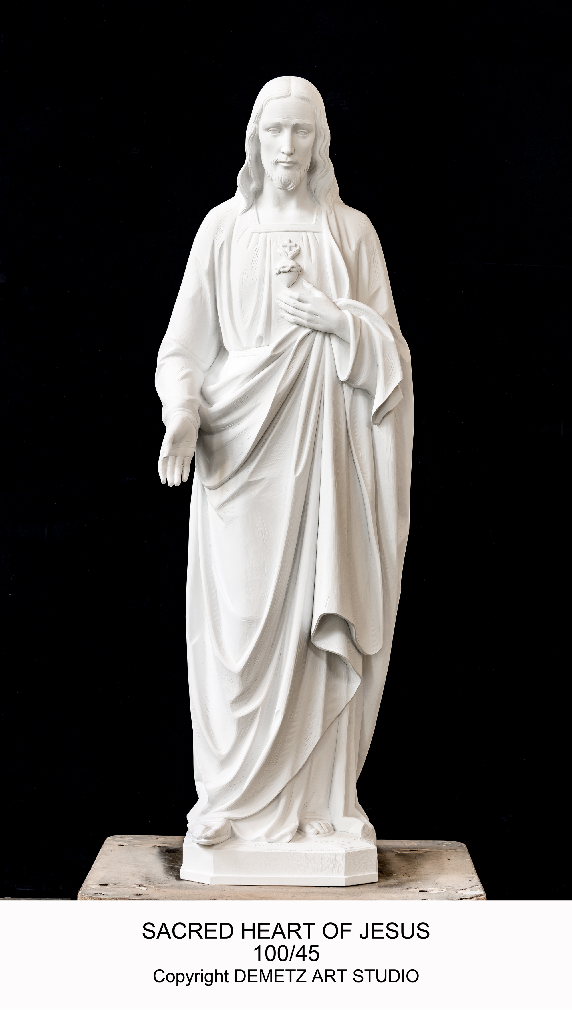 Sacred Heart of Jesus Statue in Fiberglass St. Andrew's Book, Gift