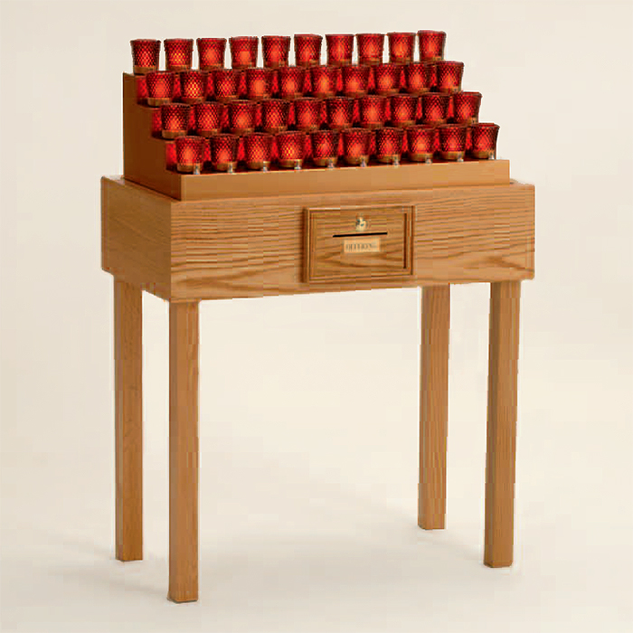 Church Sanctuary Electric/Electronic Candle Votive Light Stand St. Andrew's Book, Gift