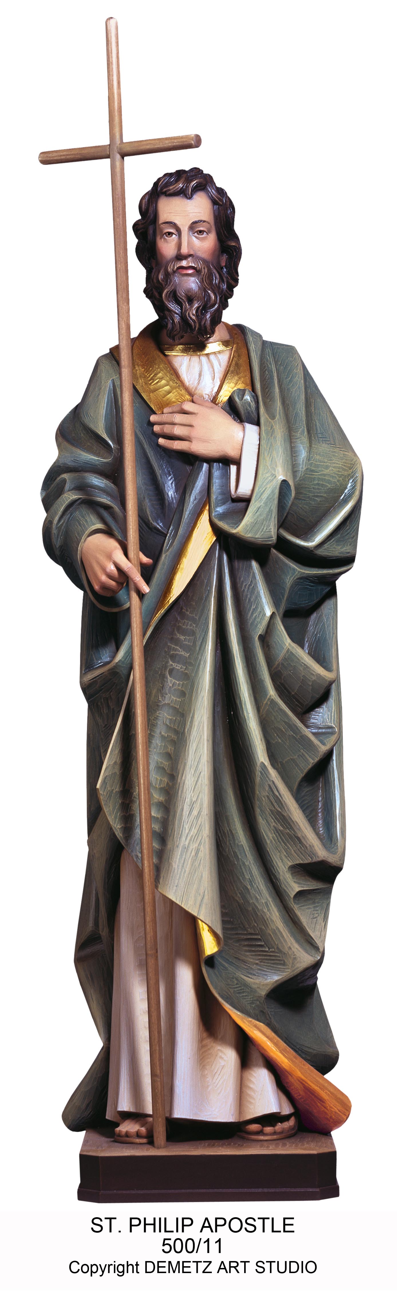 St. Philip the Apostle Statue in Fiberglass St. Andrew's Book, Gift