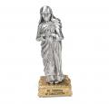  ST. TERESA OF CALCUTTA PEWTER STATUE ON BASE 