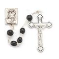  BLACK PALISSANDER WOOD BEAD ROSARY 