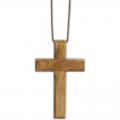  Olive Wood Cross & Cord - 2 3/4" (10 pc) 