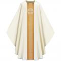  Ecru "Assisi" Chasuble - Woven Band - Elias Fabric 