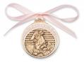  Baby in Manger w/Angel Crib Medal & Ribbon 