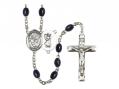  St. Christopher/Basketball Centre Rosary w/Black Onyx Beads 