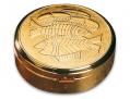  Gold Loaves & Fish Communion Pyx - 75 Small Hosts 