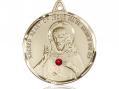  Scapular Neck Medal/Pendant Only w/Red Stone 