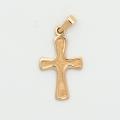  10k Gold Small Outlined Cross 