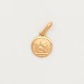  10k Gold Tiny Round Guardian Angel Medal 