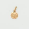  10k Gold Tiny Round Jesus Medal 
