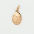  10k Gold Small Oval Jesus Medal 
