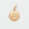  10k Gold Small Round Baptism Medal 