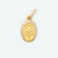  10k Gold Small Oval Miraculous Medal (English) 