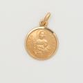  10k Gold Small Round Saint Agnes Medal 