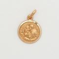  10k Gold Small Round Saint Anthony Medal 