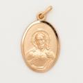  10k Gold Large Oval Scapular Medal 