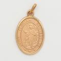  10k Gold Large Oval Saint Florian Medal 