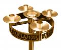  Advent Wreath | 17" | Brass Or Bronze | Hanging | Holds 4 Candles 