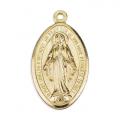  1 7/8" GOLD PLATED MIRACULOUS MEDAL (25 PC) 