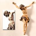  4", 6", 8" Small Wood Carved Baroque Corpus for Home 