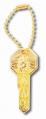  KEY OF SAINTS ON A BALL CHAIN KEY RING GOLD PLATED (3 PC) 