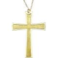  4 1/4" Gold Plated Pectoral Latin Cross 