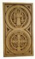  "St. Benedict" Symbol/Emblem in Oak Wood 