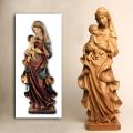  Our Lady w/Child Statue in Linden Wood, 6" - 60"H 