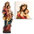  Our Lady w/Child Baroque Statue in Linden Wood, 6" - 34"H 