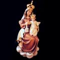  Our Lady of Mount Carmel Statue 3/4 Relief in Linden Wood, 36"H 