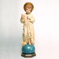  Infant on Globe With Halo Statue in Poly-Art Fiberglass, 36"H 