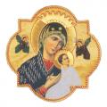  Our Lady of Perpetual Help Gold Metallic Applique/Emblem/Symbol 