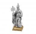  ST. GREGORY PEWTER STATUE ON BASE 