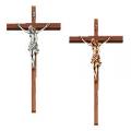  Walnut Wall Crucifix for Church & Home (15") 