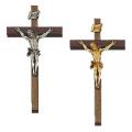  Walnut Wall Crucifix for Church & Home (8") 