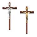  Walnut Wall Crucifix for Church & Home (10") 