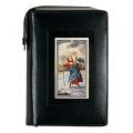  Zippered "Holy Card Window" Leather Bible Cover & Breviary Case 