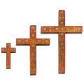  Wood Cross with Brass Inlay (5 3/4", 8", 15 1/2") 