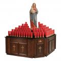  Votive Candle Light Stand w/Cabinet for Statue Area - 84 Lite 