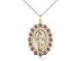  Miraculous Neck Medal/Pendant Only w/Amethyst Stones for February 