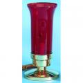  Sanctuary Lamp | Brass Or Bronze | Electric | Clear Or Red Glass 
