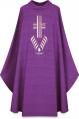  Purple Gothic Chasuble - Cantate Fabric 