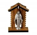  OLIVE WOOD HUT WITH MIRACULOUS MEDAL 