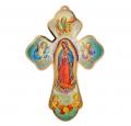  GUADALUPE CROSS FULL IMAGE WITH HOLY SPIRIT AND CHERUBS (3 PC) 