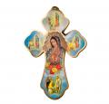  GOLD STAMPED OUR LADY OF GUADALUPE BUST CROSS (3 PC) 