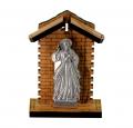  OLIVE WOOD HUT WITH DIVINE MERCY STATUE 
