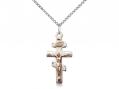  Greek Crucifix Two Tone Neck Medal/Pendant Only 