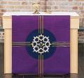  Purple "Crown of Thorns & Spikes" Altar Cover - Omega Fabric 
