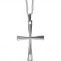  Cross with Chain - Sterling Silver - 2" Ht 