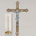  Bronze Floor Processional Crucifix: Style 2614 - 84" Ht 